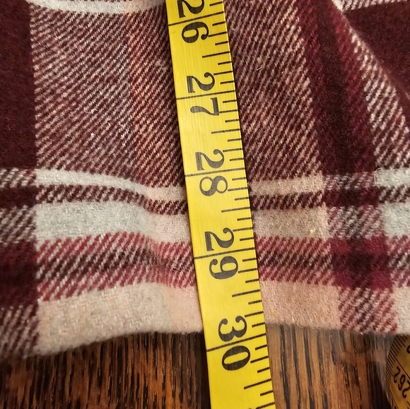 7 for all Mankind Plaid Double Breasted Pea Coat - Picture 14 of 16